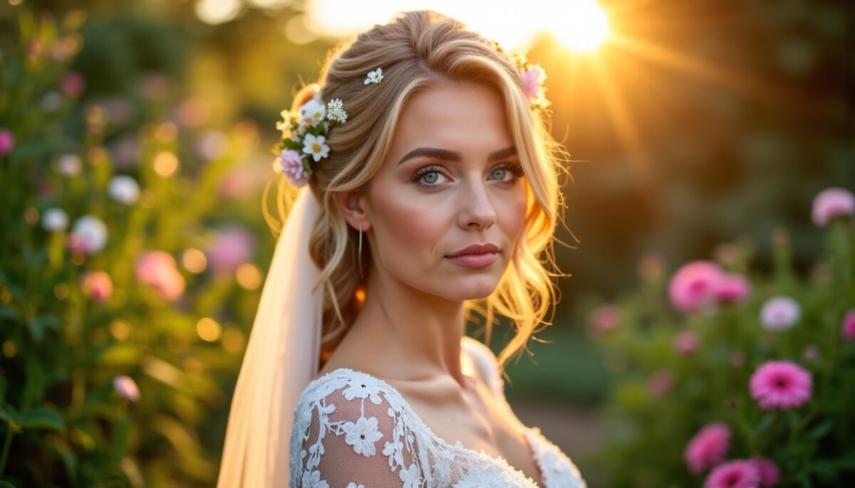 Maquillage de mariée pour yeux bleus : 5 tendances incontournables et idées inspirantes